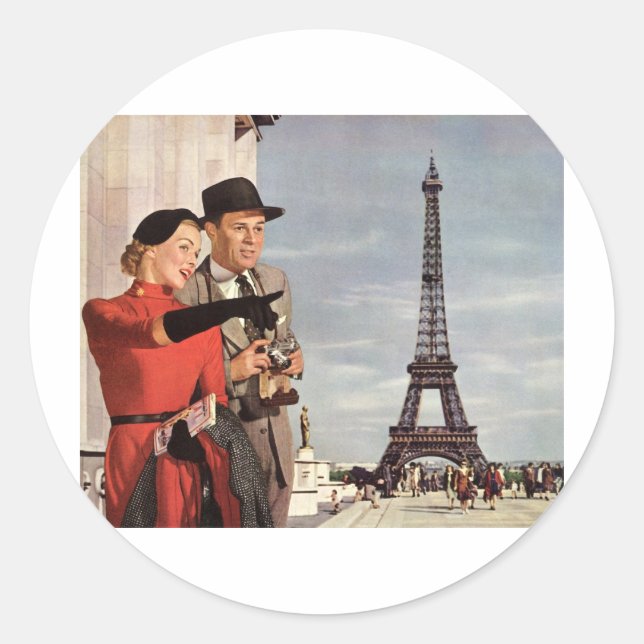 Sticker Rond Tour Eiffel (Devant)