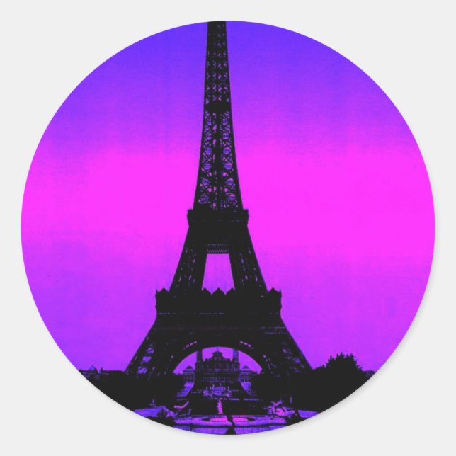 Sticker Rond Tour Eiffel (Devant)