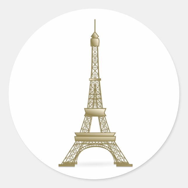 Sticker Rond Tour Eiffel (Devant)