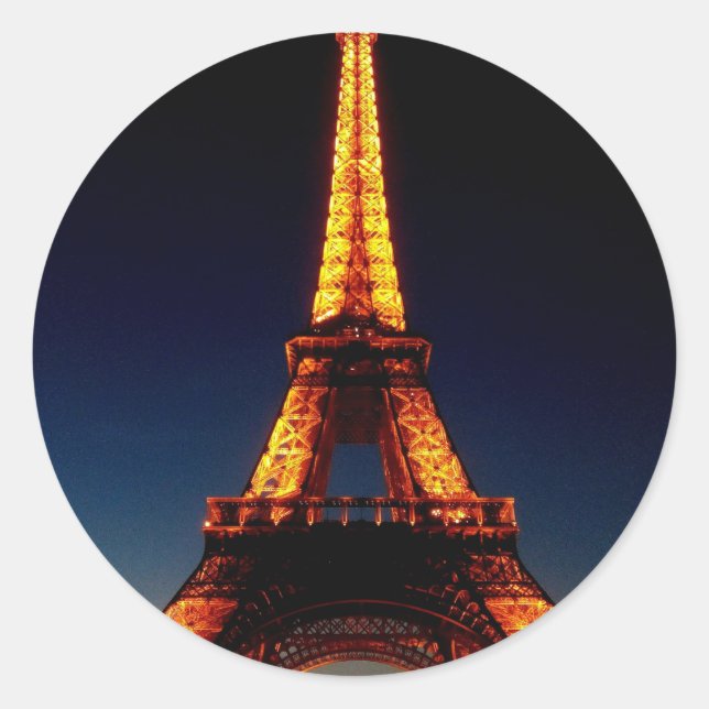 Sticker Rond Tour Eiffel à Paris (Devant)
