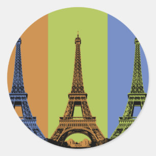 Sticker Rond Tour Eiffel dans le triptyque de Paris
