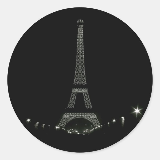 Sticker Rond Tour Eiffel Paris (Devant)