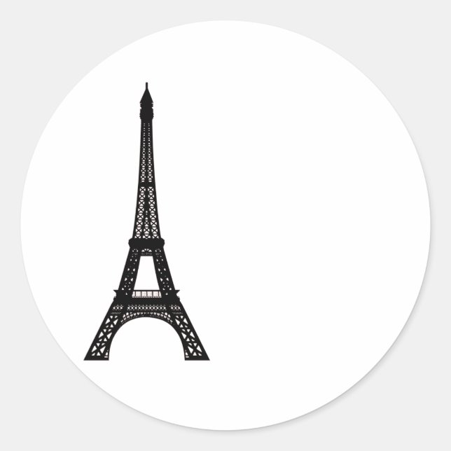 Sticker Rond Tour Eiffel Paris (Devant)