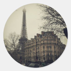 Sticker Rond Tour Eiffel Paris City Architecture