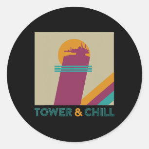 Sticker Rond Tour Rétro et Détente - Gamer Titan Chasseur Ensor