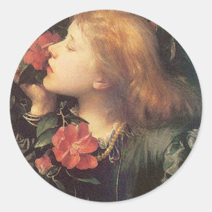 Sticker Rond Tour Rose victorien