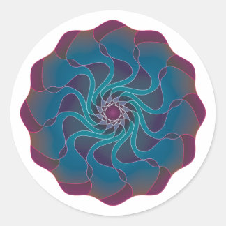Sticker Rond Tourbillon de fleurs