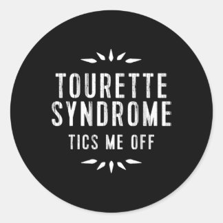 Sticker Rond Tourettes de sensibilisation au syndrome Tics Me O