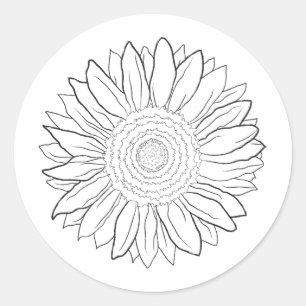 Sticker Rond tournesol