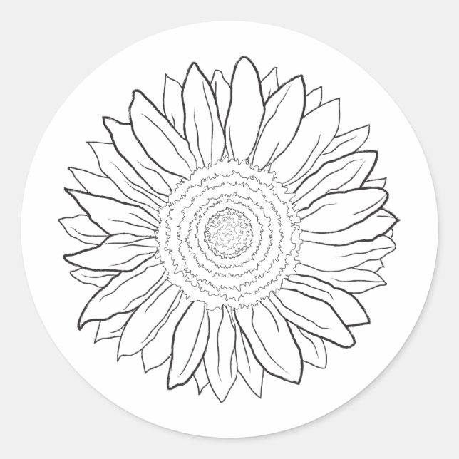 Sticker Rond tournesol (Devant)