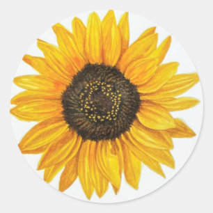 Sticker Rond tournesol