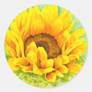 Sticker Rond Tournesol