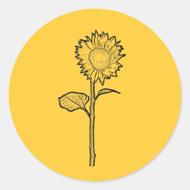 Sticker Rond Tournesol (Devant)