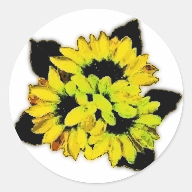 Sticker Rond Tournesol (Devant)