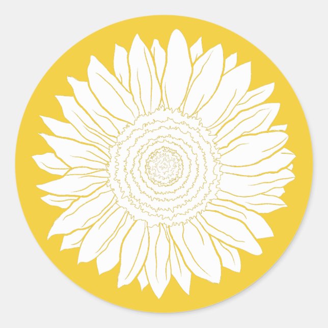 Sticker Rond tournesol (Devant)