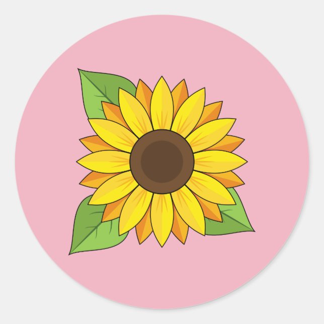 Sticker Rond Tournesol (Devant)
