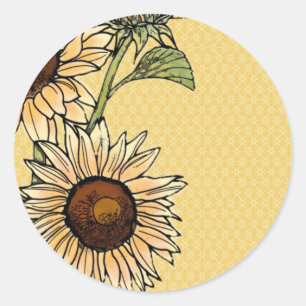 Sticker Rond Tournesol