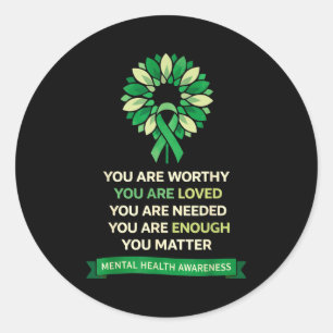 Sticker Rond Tournesol hommes motivationnels pour la sensibilis