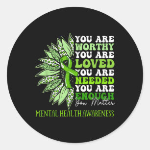 Sticker Rond Tournesol Motivation Santé mentale Hommes