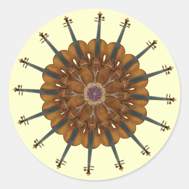 Sticker Rond Tournesol violon (Devant)