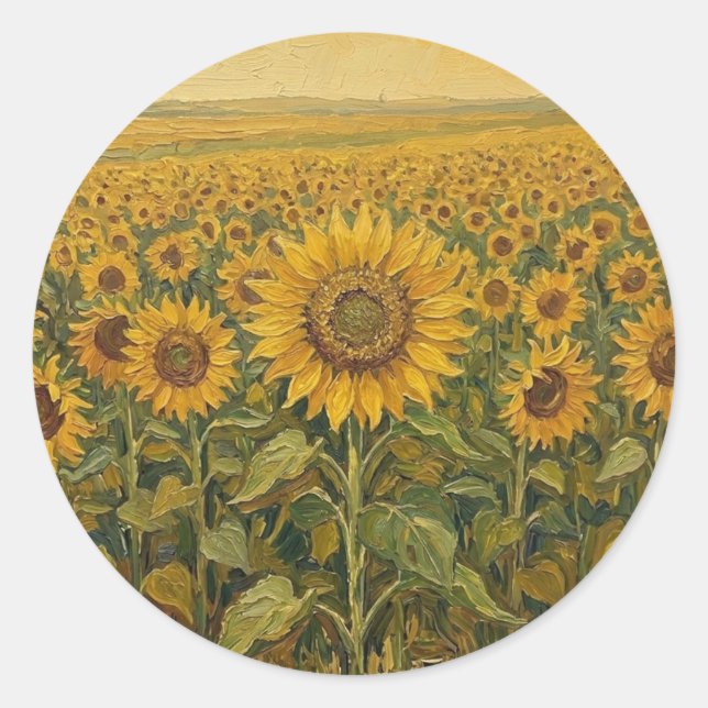Sticker Rond Tournesols (Devant)