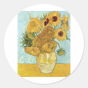 Sticker Rond Tournesols de Vincent van Gogh