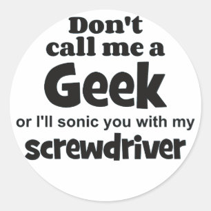 Sticker Rond tournevis geek bf