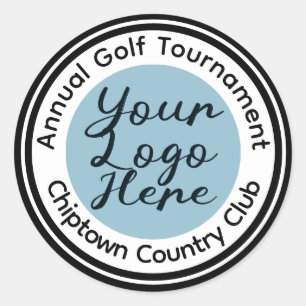 Sticker Rond Tournoi de golf ou événement logo personnalisé