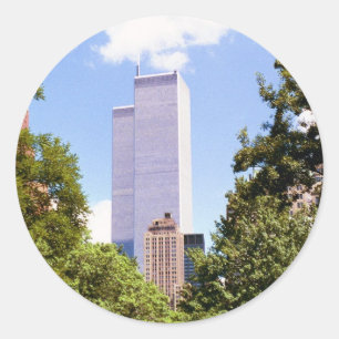 Sticker Rond Tours à travers les arbres