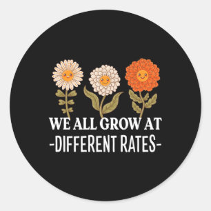 Sticker Rond Tous Augmentent À Des Taux Différents Retour À L'E