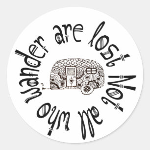 Sticker Rond Tous ceux qui errent ne sont pas perdus