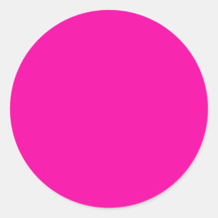Sticker Rond Tous Chaud Rose Rien D'Autre Que Couleur Rose