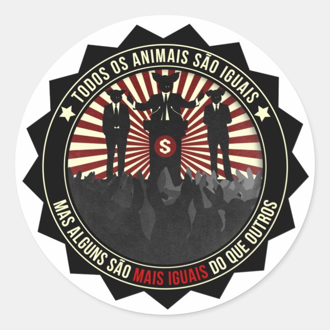 Sticker Rond Tous les animaux (Devant)