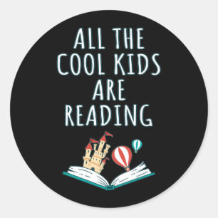Sticker Rond Tous Les Enfants Cool Lisent II