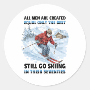 Sticker Rond Tous les hommes sont créés égaux Seuls les meilleu