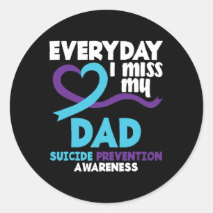 Sticker Rond Tous les jours, je manque à mon père Prix de préve