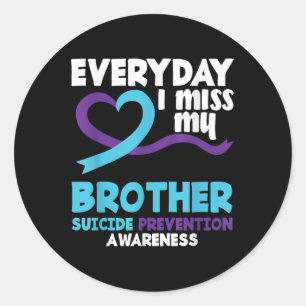 Sticker Rond Tous Les Jours, Mon Frère Prévention Suicide Awar