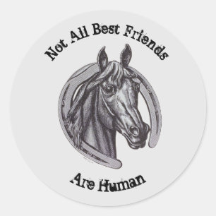 Sticker Rond Tous les meilleurs amis ne sont pas des humains -