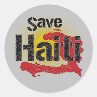 Sticker Rond TOUS les produits vont à RED CROSS - Sauvez Haïti