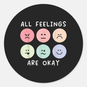 Sticker Rond Tous les sentiments sont d'accord Suicide Sensibil