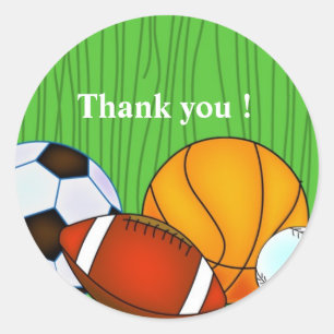 Sticker Rond Tous les sports d'étoile - PMP rond d'autocollant