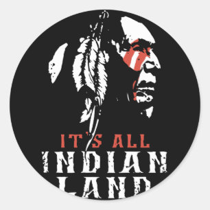Sticker Rond tous les t-shirts indiens américains