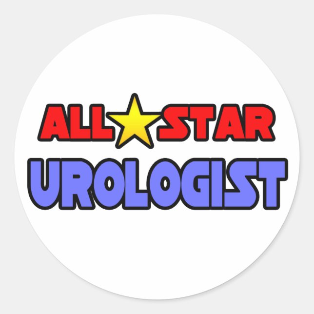 Sticker Rond Tous les Urologistes étoiles (Devant)