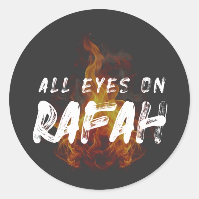 STICKER ROND TOUS LES YEUX SUR RAFAH (Devant)
