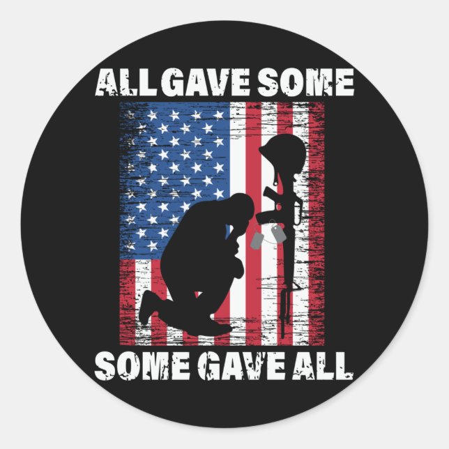 Sticker Rond Tous Ont Donné Certains, Certains Ont Donné All -  (Devant)