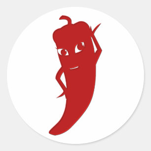 Sticker Rond Tous Red Hot Pepper Diva