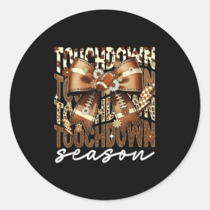Sticker Rond Toussdown Saison American Football Bow Jour
