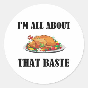 Sticker Rond Tout À Propos De Ce Baste Design Classique