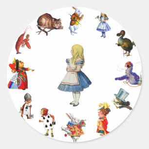 STICKER ROND TOUT AUTOUR D'ALICE