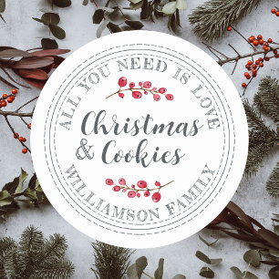 Sticker Rond Tout ce dont vous avez besoin est l'amour et les c